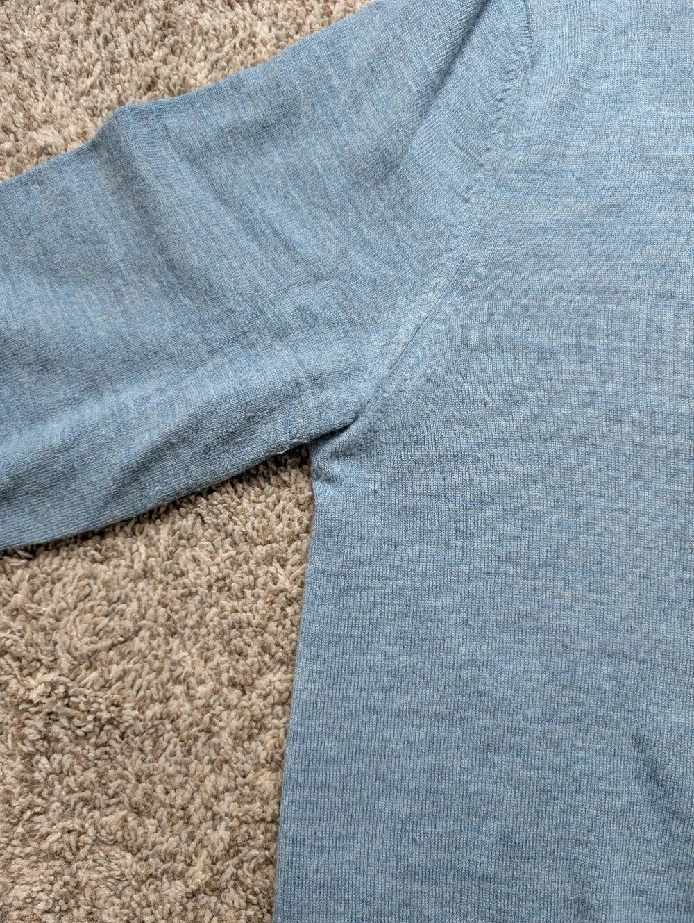 Banana Republic Merino Wool‎ V-Neck Men’s Sweater - Light Blue Sz L Classic Prep